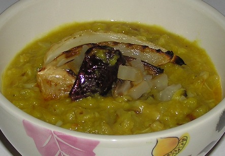 fennel with toor dal with garlic